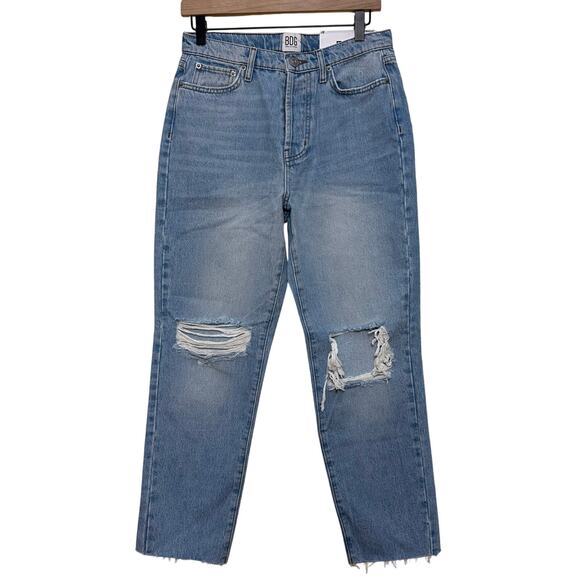 Urban Outfitters BDG Slim Straight Denim Jeans Size 28 High Waisted Distress - Picture 2 of 14